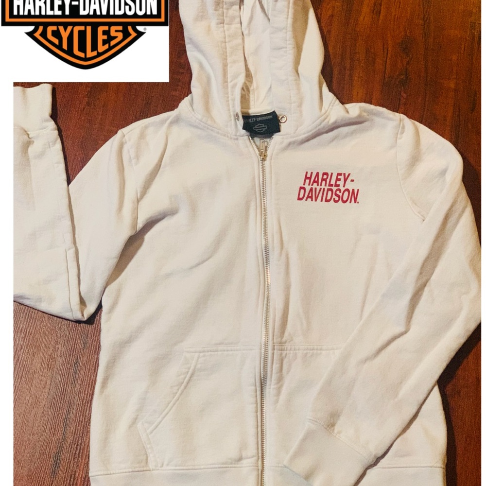 Harley-Davidson White Zip-Up Jacket